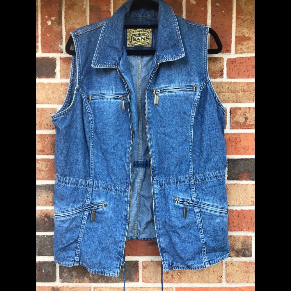 Liz Claiborne vintage denim vest sz medium